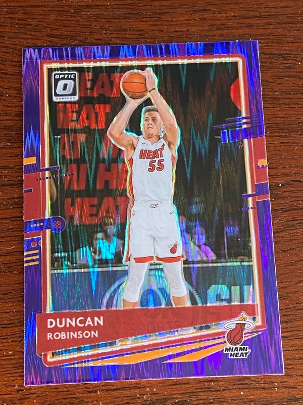 2020-21 Panini Optic Purple Shock Parallel Miami Heat Duncan Robinson #48