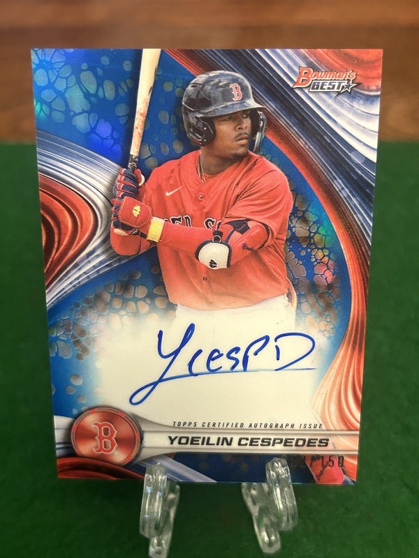 Yoeilin Cespedes 2024 Bowman’s Best Baseball Auto Blue Refractor /150 #B24-YC