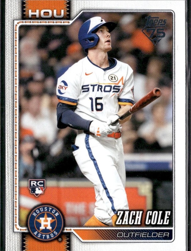 2026 Topps #601 Zach Cole Houston Astros Rookie RC