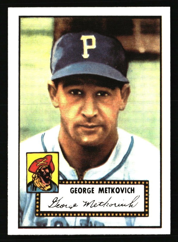 George Metkovich 1983 Topps 1952 Reprint Series #310 BASEBALL Card
