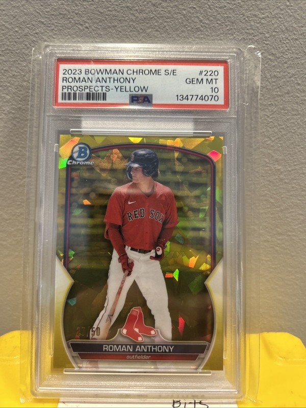 Roman Anthony Bowman Chrome Sapphire Yellow /50 PSA 10