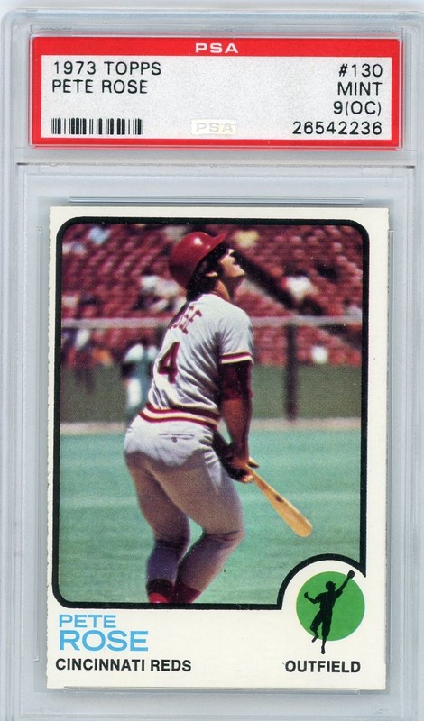 1973 Topps #130 Pete Rose PSA 9 MINT (OC) Vintage Cincinnati Reds Hit King