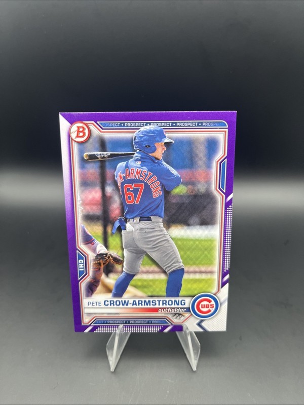 2021 Bowman Draft Pete Crow-Armstrong #BD-12 Purple /250 Chicago Cubs