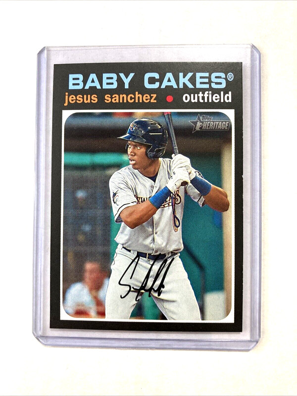 2020 Topps Heritage Minor League #51- JESUS SANCHEZ Rookie RC Card.