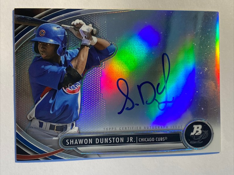 Shawon Dunston Jr 2013 Bowman Platinum Prospects Autograph BPAP-SD Chicago Cubs
