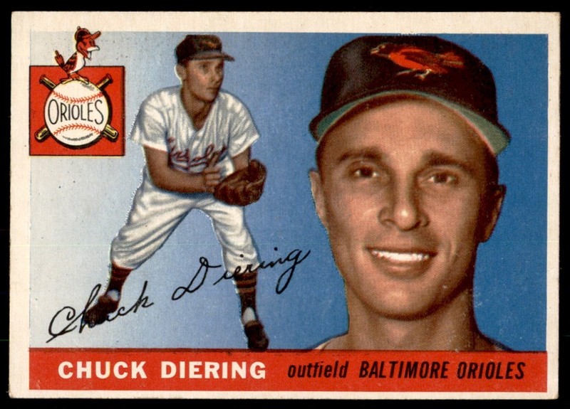 1955 Topps Chuck Diering Baltimore Orioles #105 EXMT-NM