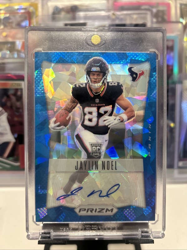 2025 Panini Prizm Jaylin Noel Rookie Auto Blue Cracked Ice /99
