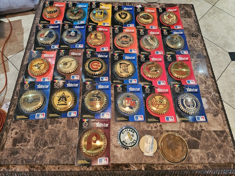 RARE Cal Custom Grille Wall Badge AllStar Emblems 1983 MLB ALL 26 TEAMS COMPLETE