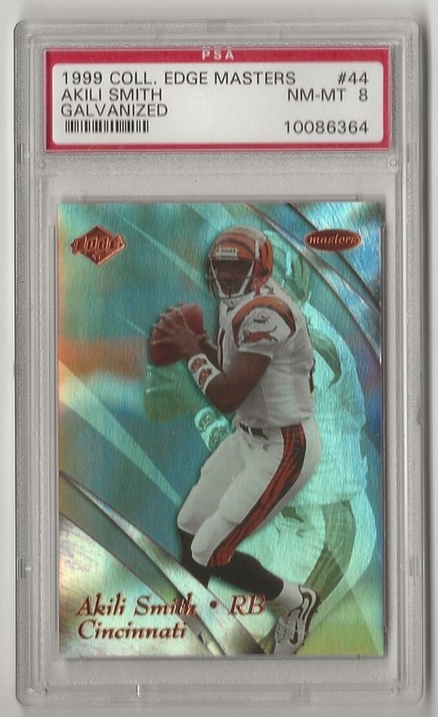 AKILI SMITH 1999 Collector’s Edge Masters Galvanized /1000 #44 Graded 8 (1714a)