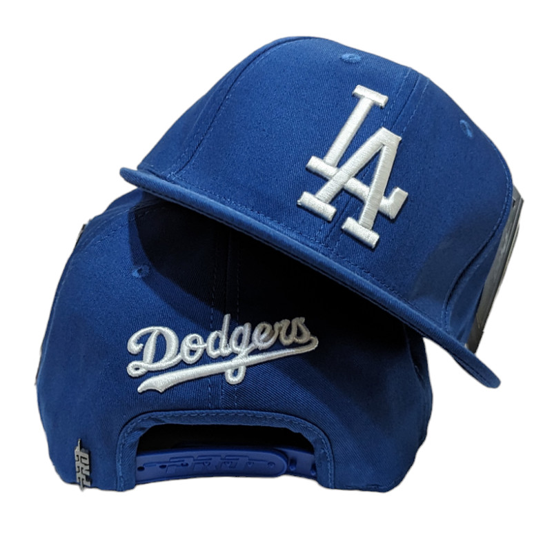 Pro Standard Los Angeles Dodgers Logo Snapback Hat Headwear Cap – Blue