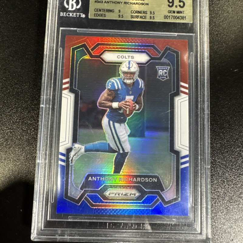 2023 Panini Prizm - Rookies Anthony Richardson #343 Red White & Blue Prizm (RC) gallery