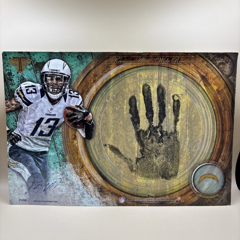 2013 Topps Keenan Allen RC 12×18 Hand print Autographed