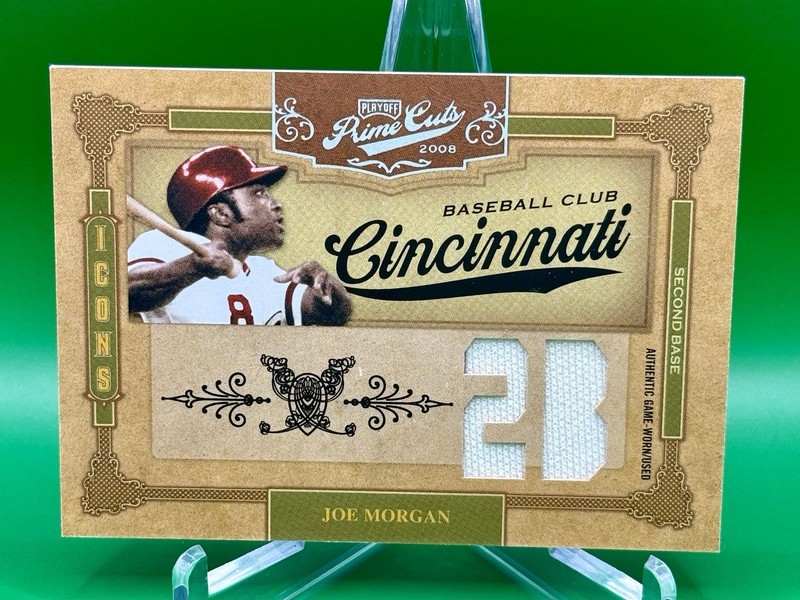 2008 Playoff Prime Cuts Icons Position Jerseys #/50 Joe Morgan #17 HOF Reds SP
