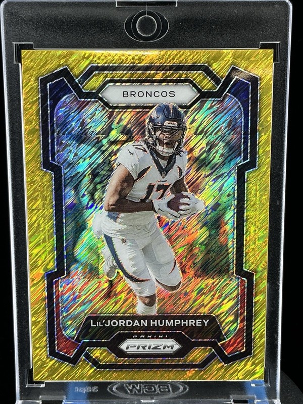 2023 Panini Prizm Lil Jordan Humphrey Gold Shimmer Prizm 10/10 #90 Denver Bronco