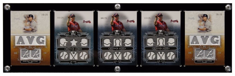 5 Cards Side By Side with dividers Display Card Case, Holds Cards 180pt or less