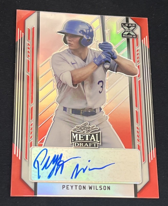 2021 Leaf Metal Draft Red Rainbow /5 Peyton Wilson #BA-PW1 Auto KC Royals RC SSP