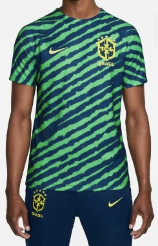 Nike Brazil CBF Men’s Dri-FIT Pre-Match Soccer Top M Football DM9544-490 gallery