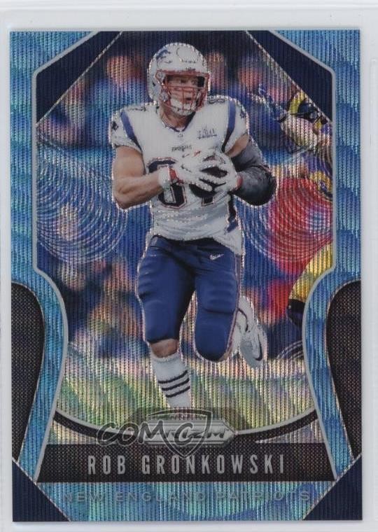 2019 Panini Prizm Blue Wave Prizm 5/199 Rob Gronkowski #22 y8h