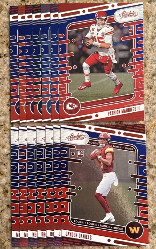 RED BLUE HOLIDAY PARALLEL 2024 Panini Absolute NFL Football You Pick/Choose!