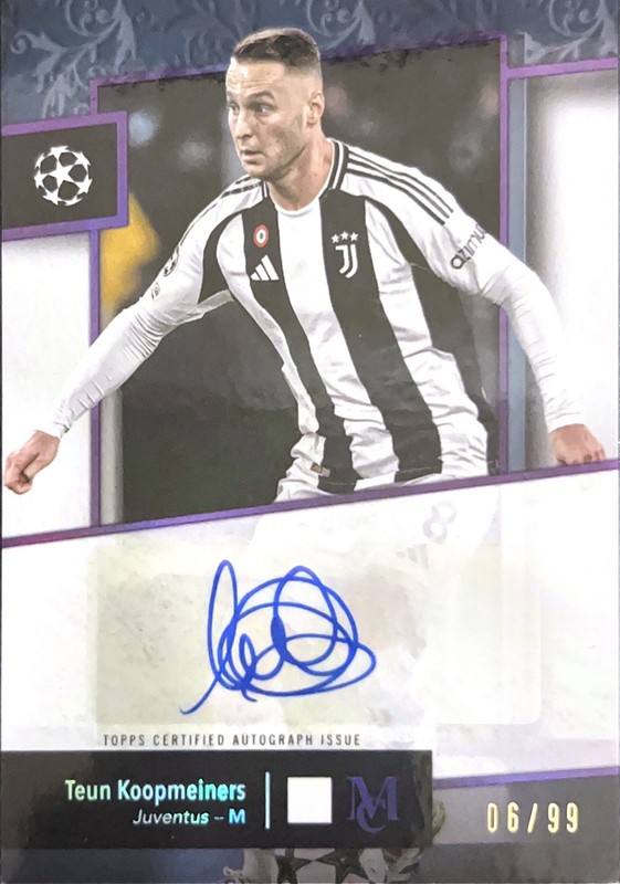 Teun Koopmeiners 2024-25 Topps Museum UEFA UCC Autograph Auto 6/99 Juventus