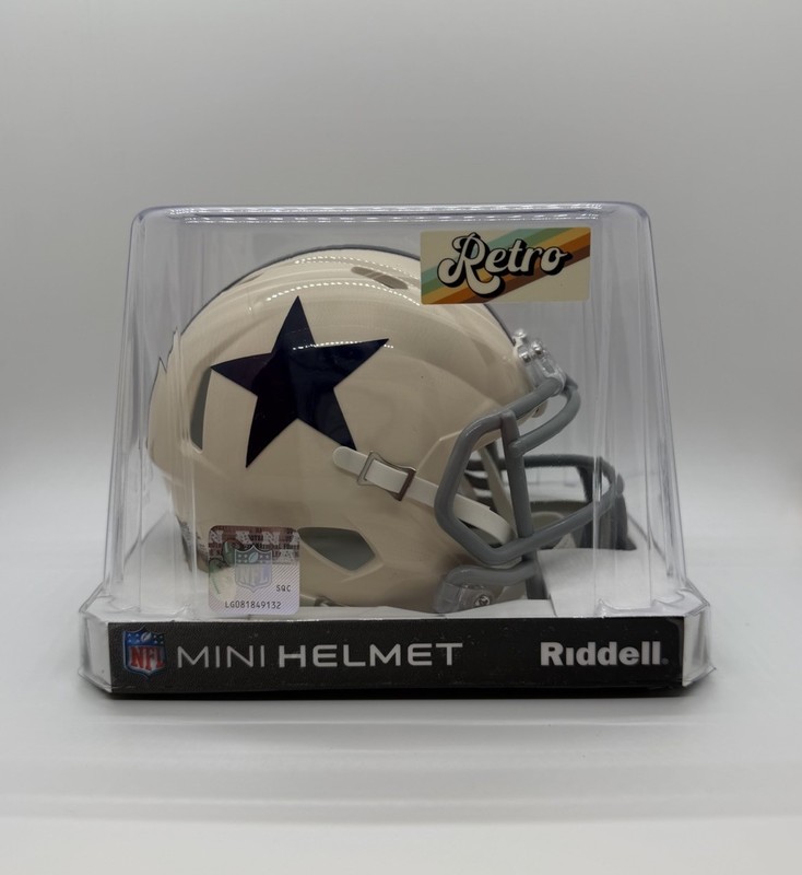 Dallas Cowboys NFL Riddell Retro Collection Mini Helmet Date Code January 2026