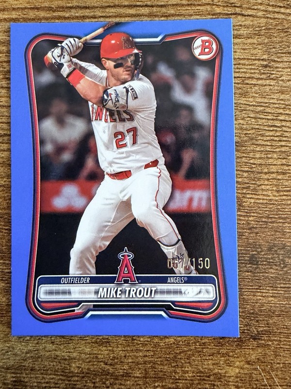 2026 Bowman Mike Trout True Blue Paper 110/150