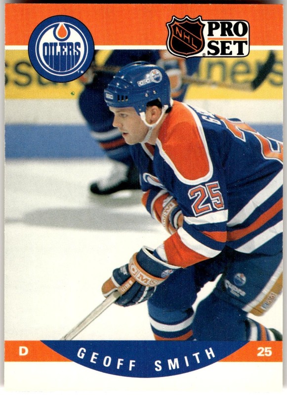 1990-91 Pro Set #446 Geoff Smith Edmonton Oilers Rookie NHL Hockey