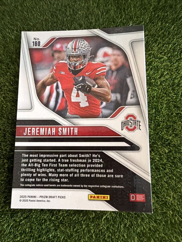 Panini 2024 NIL Ohio State Jeremiah Smith Rookie Base #160 Buckeyes Football AX1 gallery