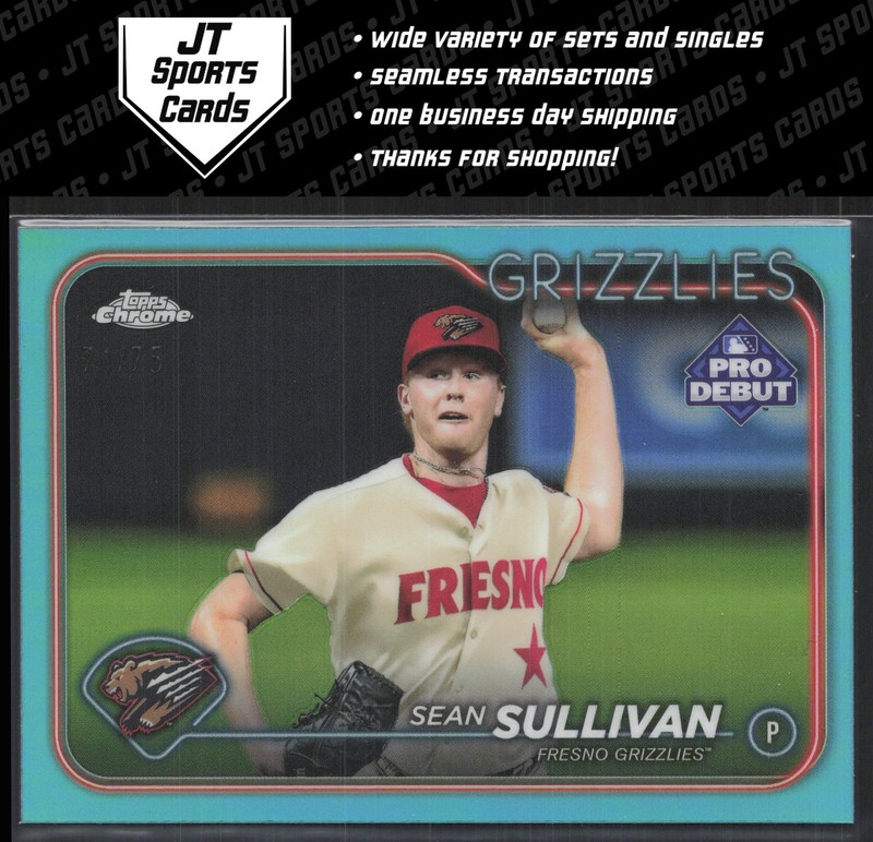 2024 Topps Pro Debut Sean Sullivan PD-82 Aqua Refractor /75 Colorado Rockies