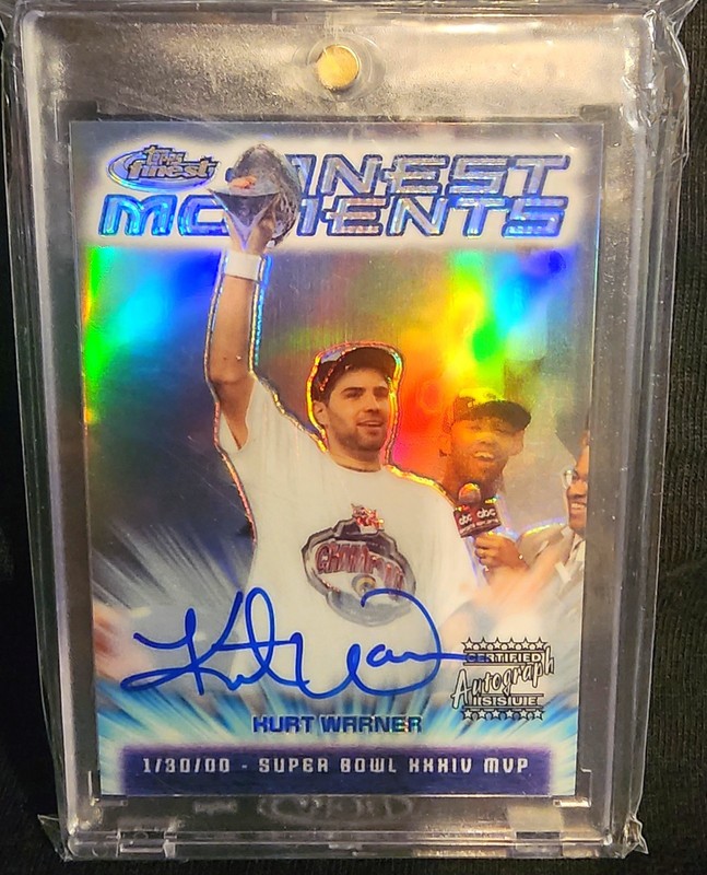 2000 Topps Finest – Finest Moments Kurt Warner #FM12 Refractor Autographs (AU)