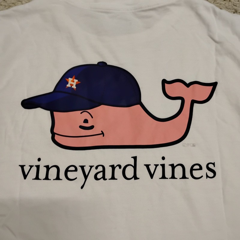 Houston Astros Shirt Mens Medium White Vineyard Vines Pocket Tee MLB Baseball gallery