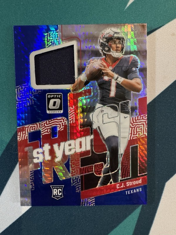 🔥🏈 Cj Stroud First Year Patch RC, 2023 Optic # Fyf-cjs 🔥🏈
