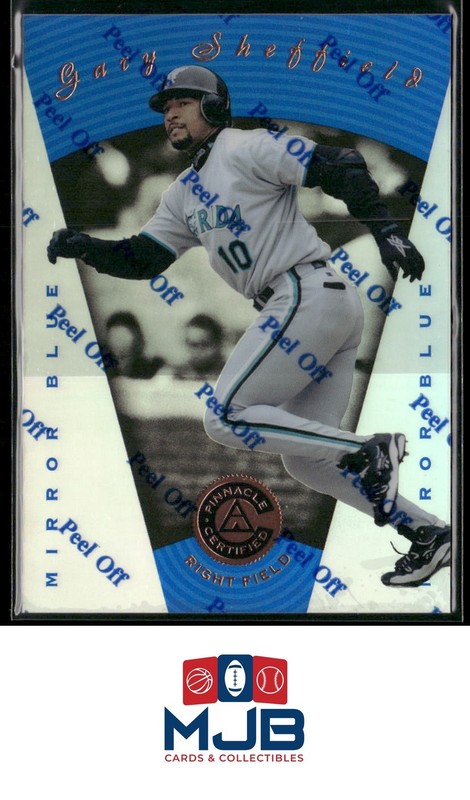 1997 Pinnacle Certified Gary Sheffield Mirror Blue #44 Florida Marlins SP