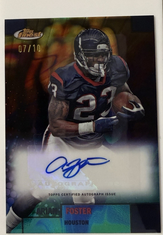 2024 Topps Finest Arian Foster Flashback Auto Refractor Texans 7/10