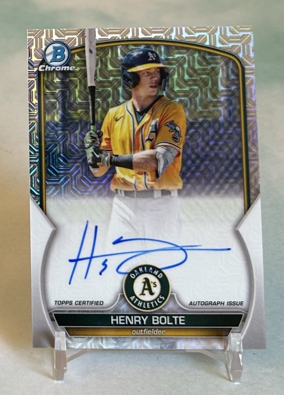 Henry Bolte 2023 Bowman Chrome #BCMA-HB Mojo Refractor Auto Athletics