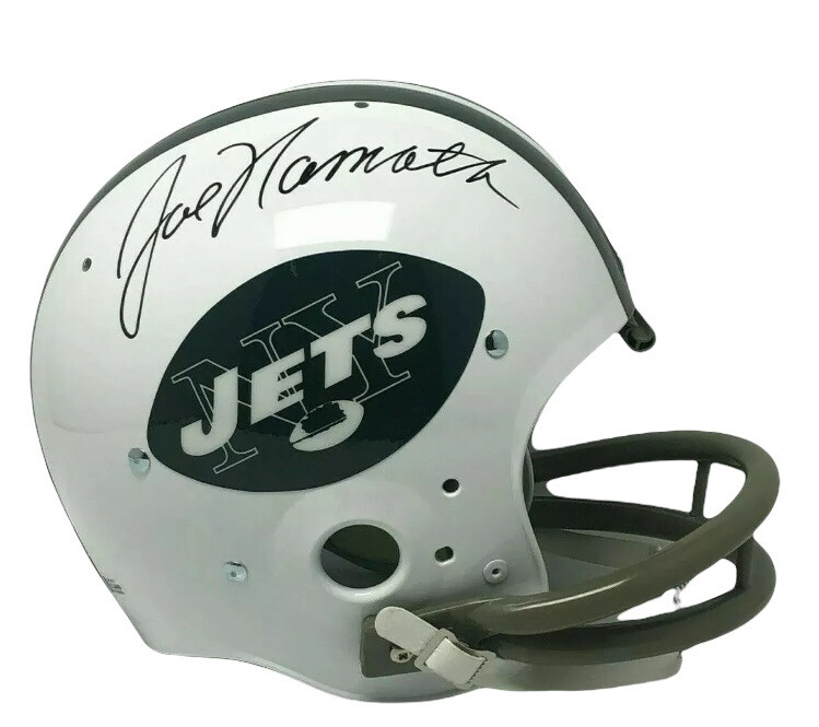 Joe Namath Signed F/S TK-Suspension Helmet BAS Beckett Witnessed