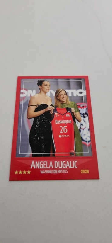 ANGELA DUGALIC 2026 WASHINGTON MYSTICS CARD # 1 WNBA