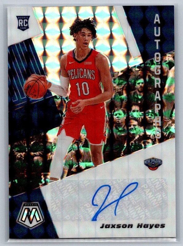 2019-20 Panini Mosaic #RA-JXH Jaxson Hayes Rookie Autographs Mosaic
