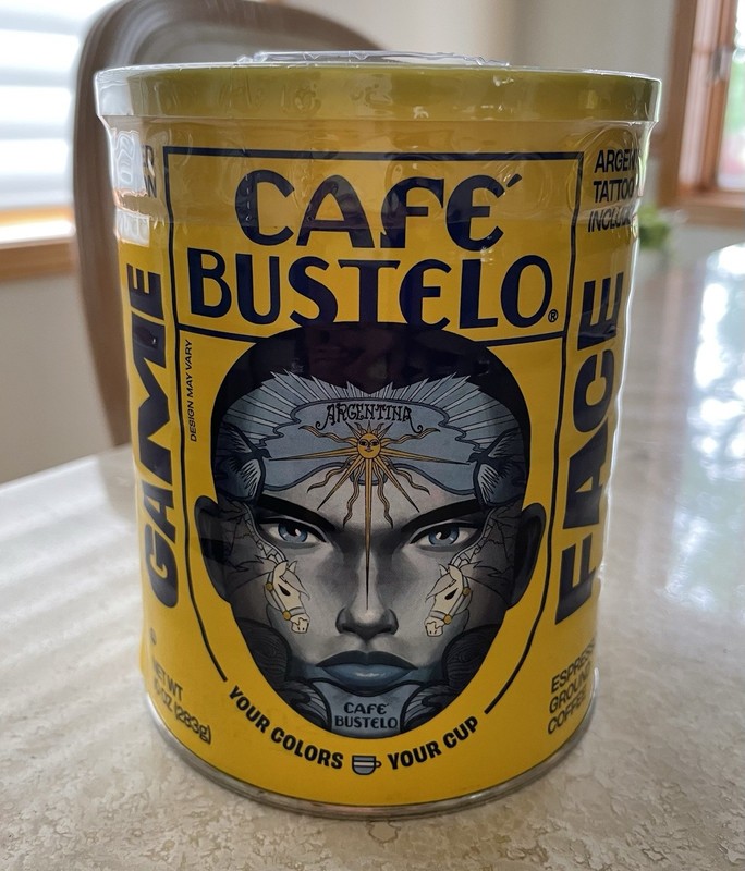 Cafe Bustelo 2026 FIFA World Cup Collectible Argentina Team Tin w/Tattoo Unopen