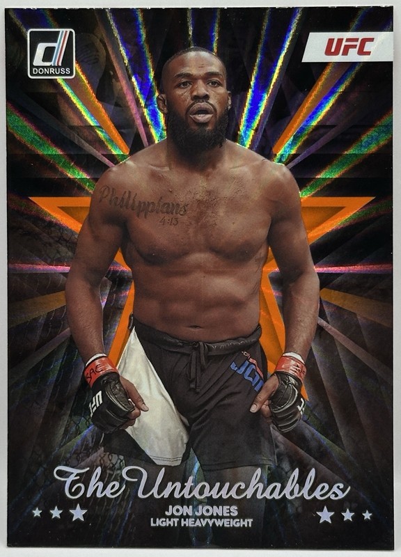 2023 Donruss UFC – The Untouchables Jon Jones #19 Holo Orange Laser