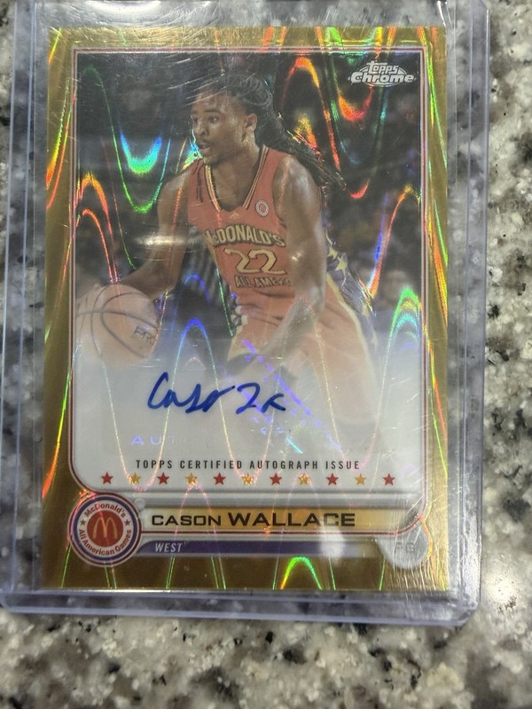 2022 Topps Chrome Cason Wallace McDonald’s All American Autograph Gold /50