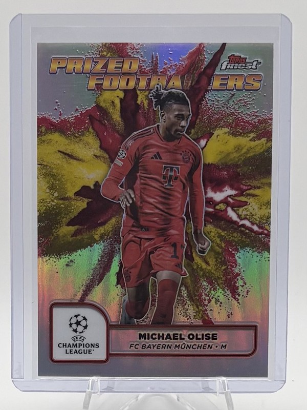2024-25 Topps Finest UCC Michael Olise Prized Footballers Yellow Red Fusion