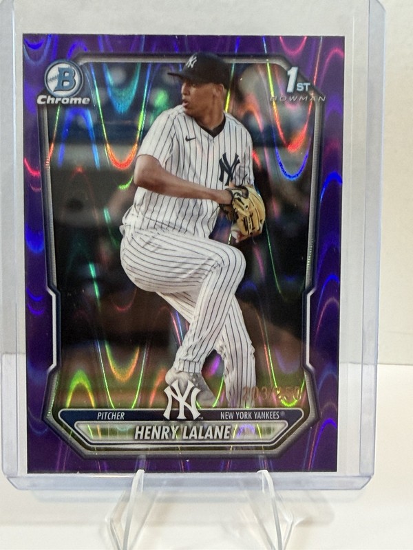 2026 Henry Lalane Bowman Chrome BCP-104 Purple Raywave Refractor/250 NY Yankees