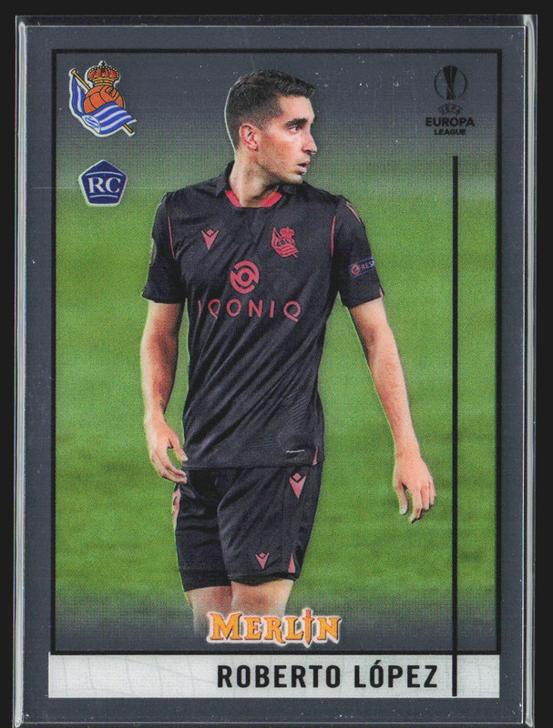2021 Topps Merlin Heritage Roberto Lopez RC #67 UEFA Europa League Soccer Card